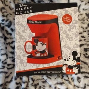 Disney Mickey Mouse Red Coffee Maker with Mug